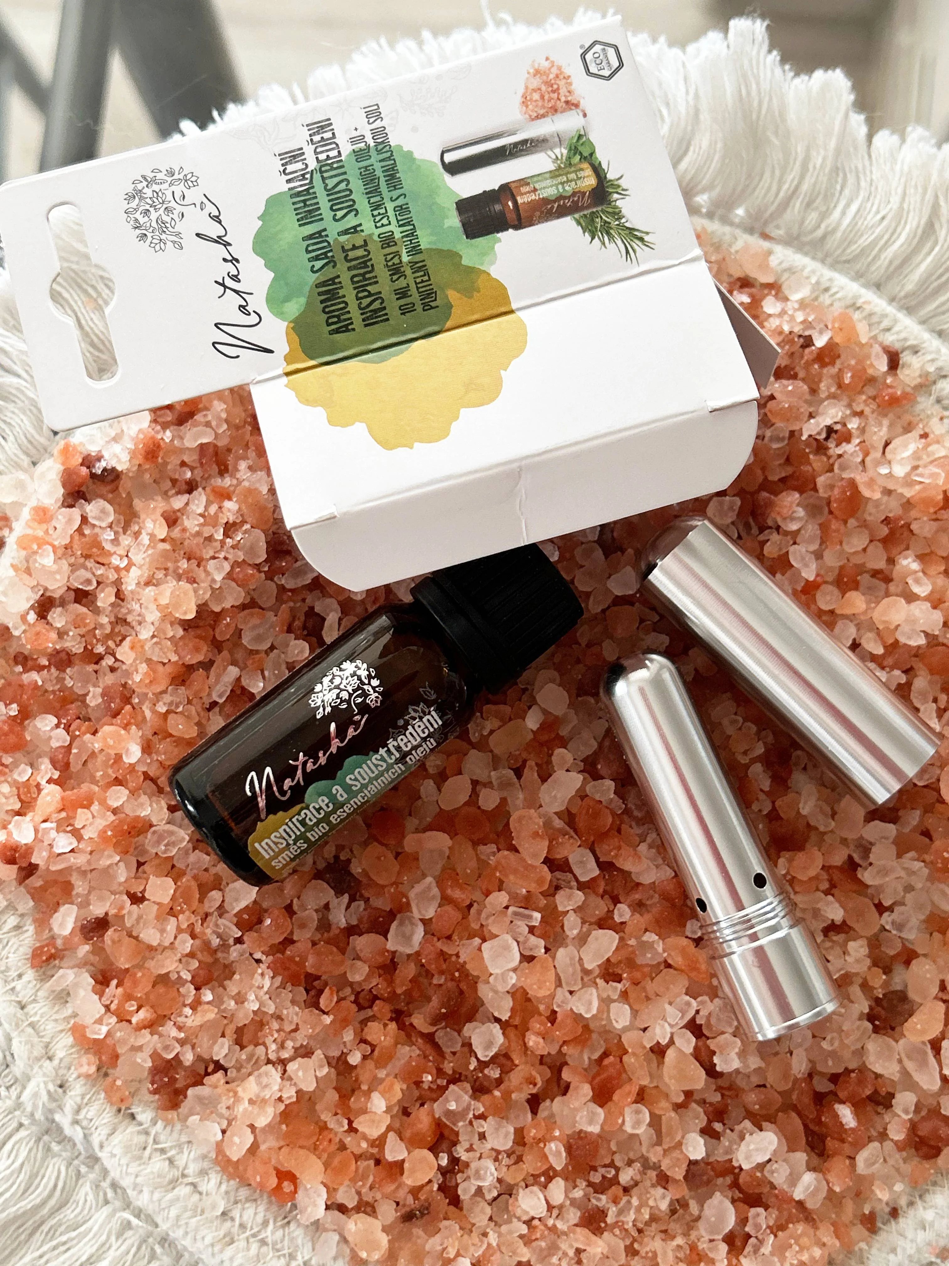 Natasha Aroma sada s inhalátorem - Inspirace a soustředění - povzbuzující rozmarýn a citron