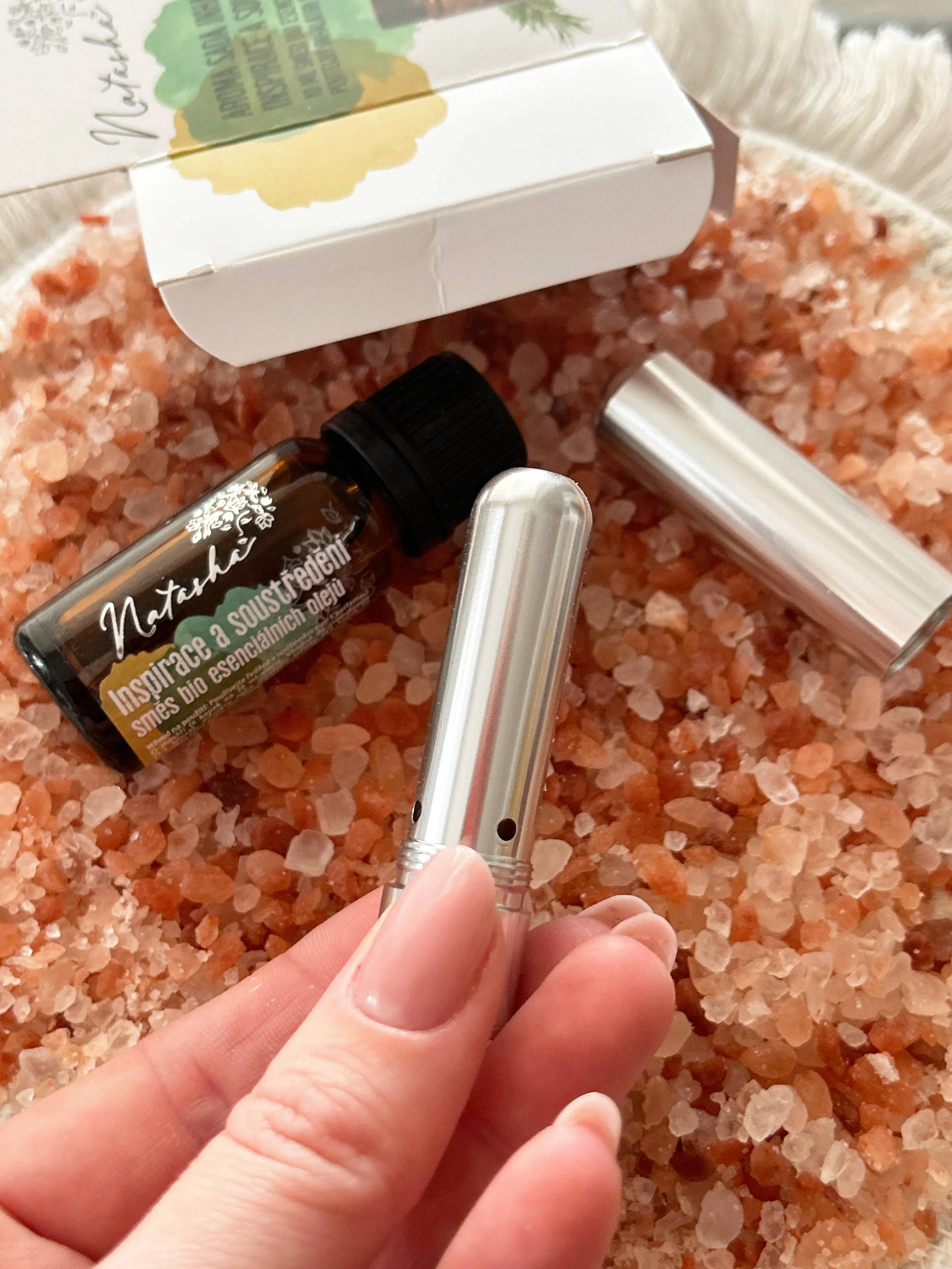Natasha Aroma sada s inhalátorem - Inspirace a soustředění - povzbuzující rozmarýn a citron