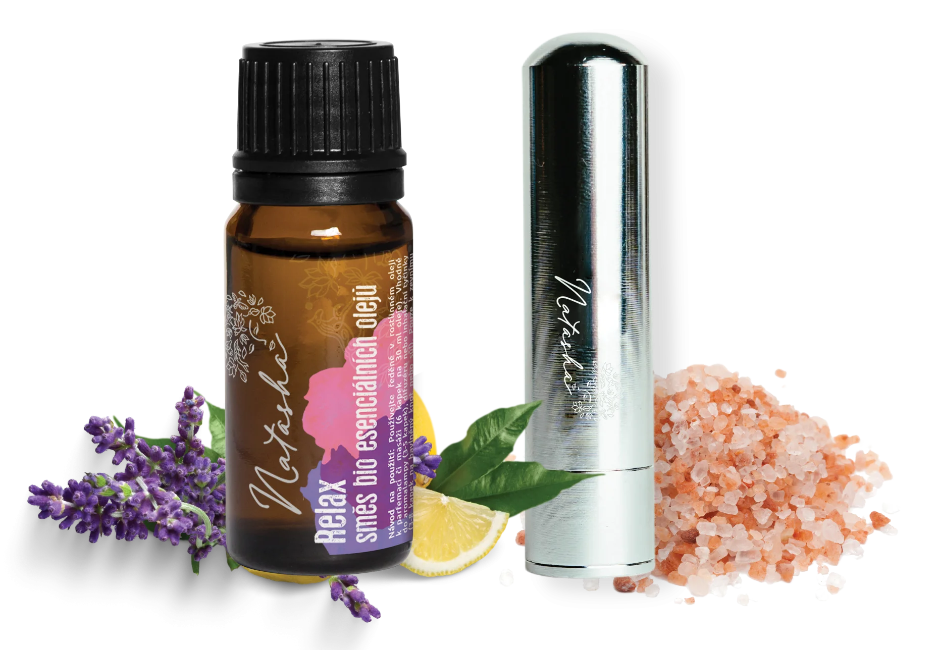 Natasha Aroma sada s inhalátorem - Relax - uklidňující levandule a citron