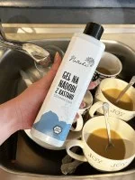 Natasha Gel na nádobí z kaštanů Citronová tráva 500 ml - bojovník s mastnotou šetrný k pokožce