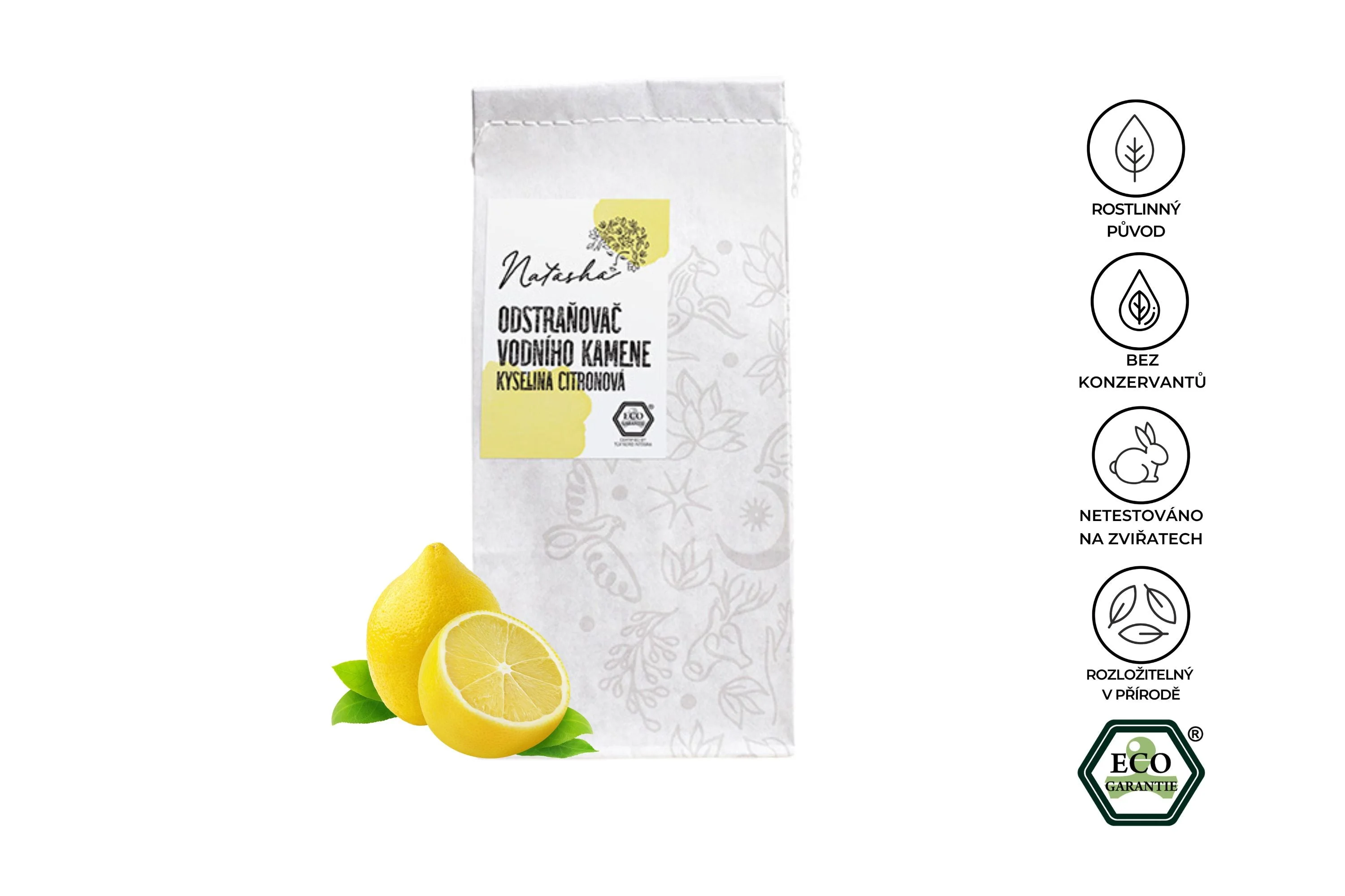 Natasha Odstraňovač vodního kamene - kyselina citronová 5 kg - multifunkční pomocník do domácnosti