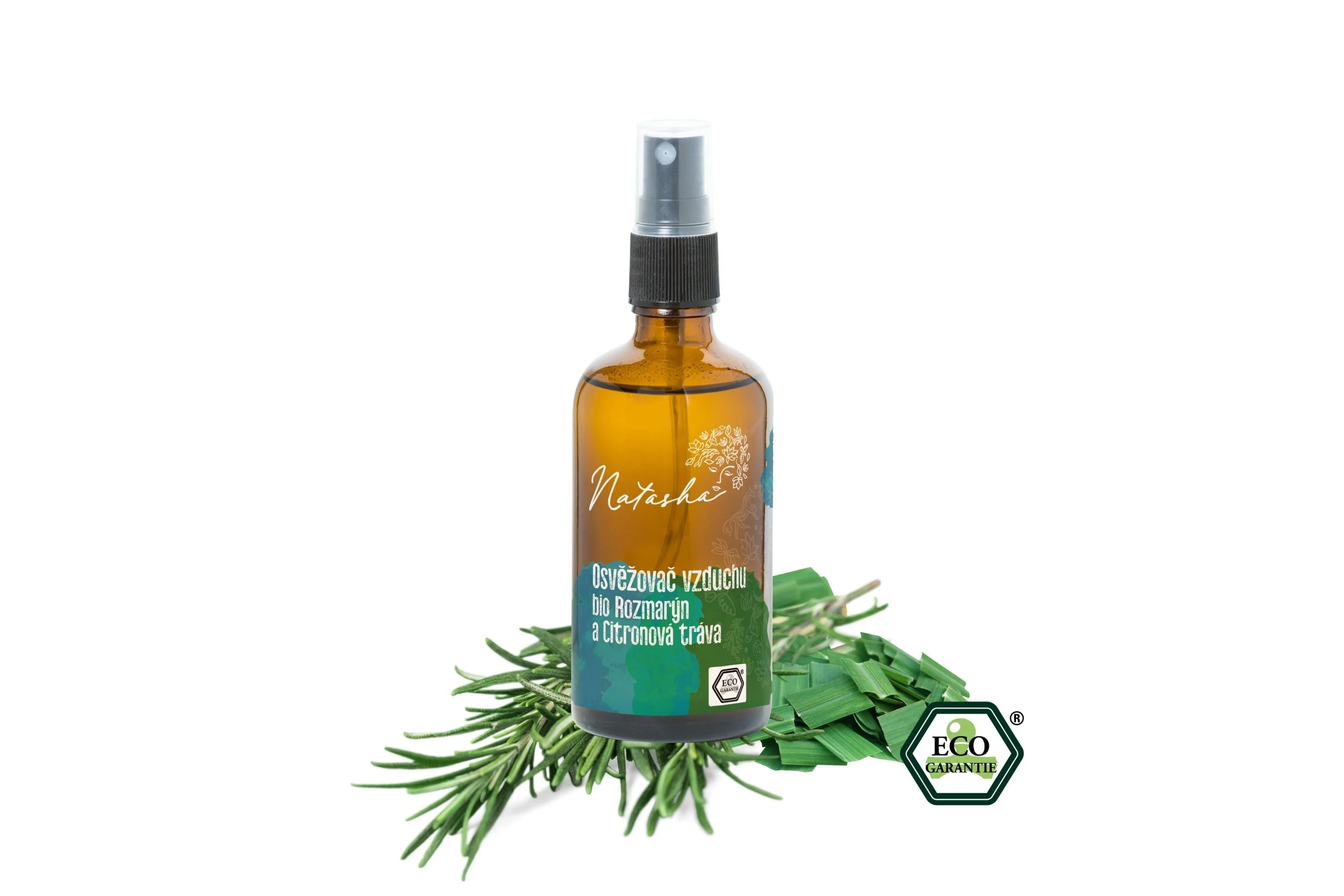 Natasha Osvěžovač vzduchu - Rozmarýn a citronová tráva (100 ml) - pro lepší koncentraci
