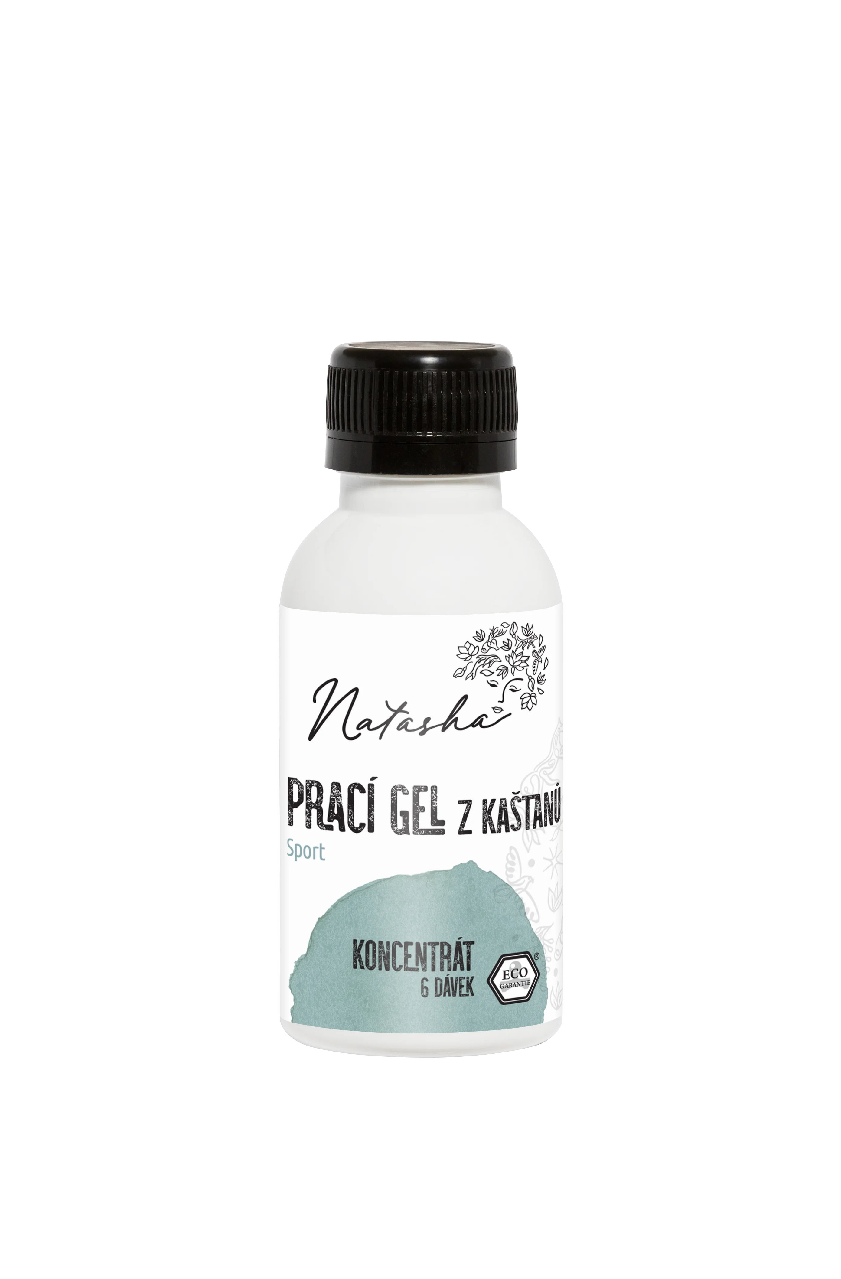 Natasha Prací gel z kaštanů Sport - koncentrát 500 ml - 33 pracích dávek v 500 ml
