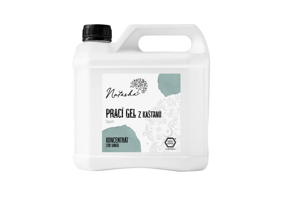 Natasha Prací gel z kaštanů Sport - koncentrát 500 ml - 33 pracích dávek v 500 ml