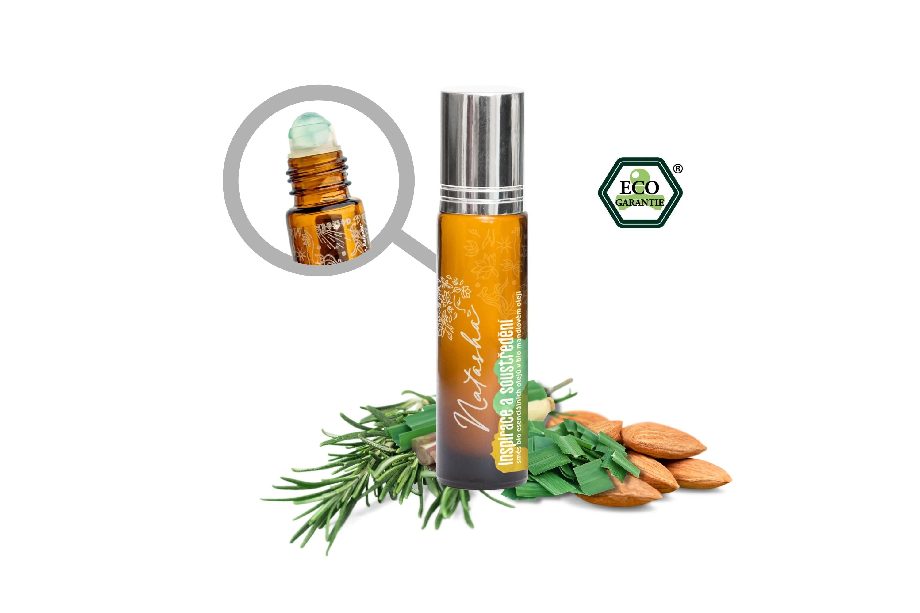 Natasha Roll-on Směs esenciálních olejů - Inspirace a soustředění (10 ml) - zbystří mysl a sníží stres