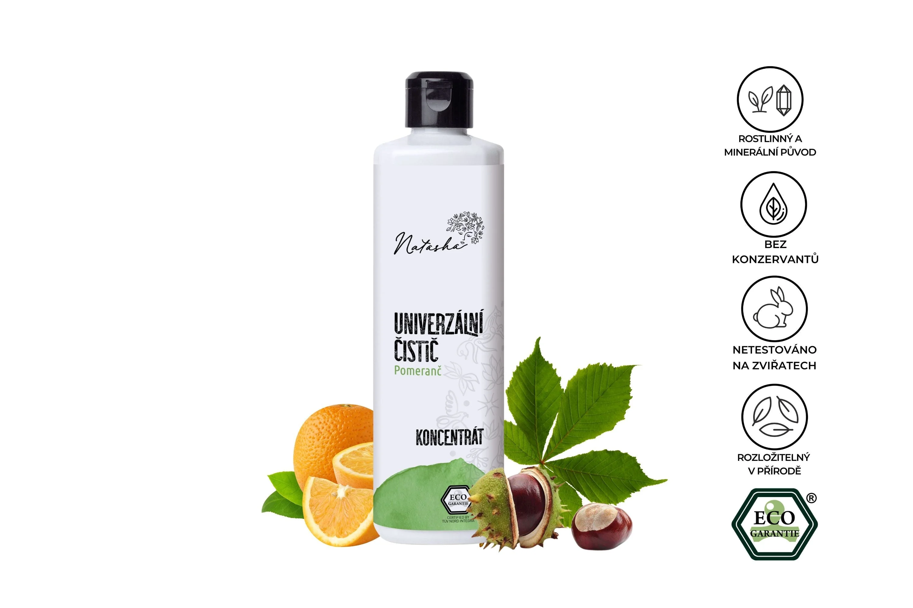 Natasha Univerzální čistič Pomeranč - koncentrát 500 ml - vhodný na všechny povrchy