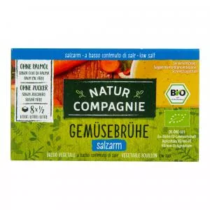 Natur Compagnie Bujon zeleninový kostky s nízkým obsahem soli 68 g BIO   NATUR COMPAGNIE