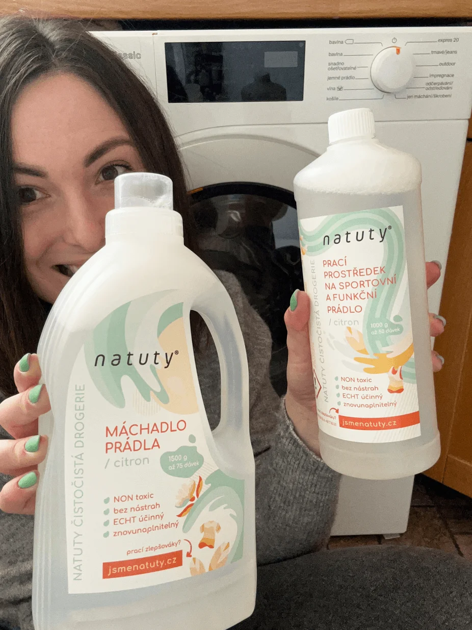 Natuty Máchadlo prádla s vůní citronu 1.5 l