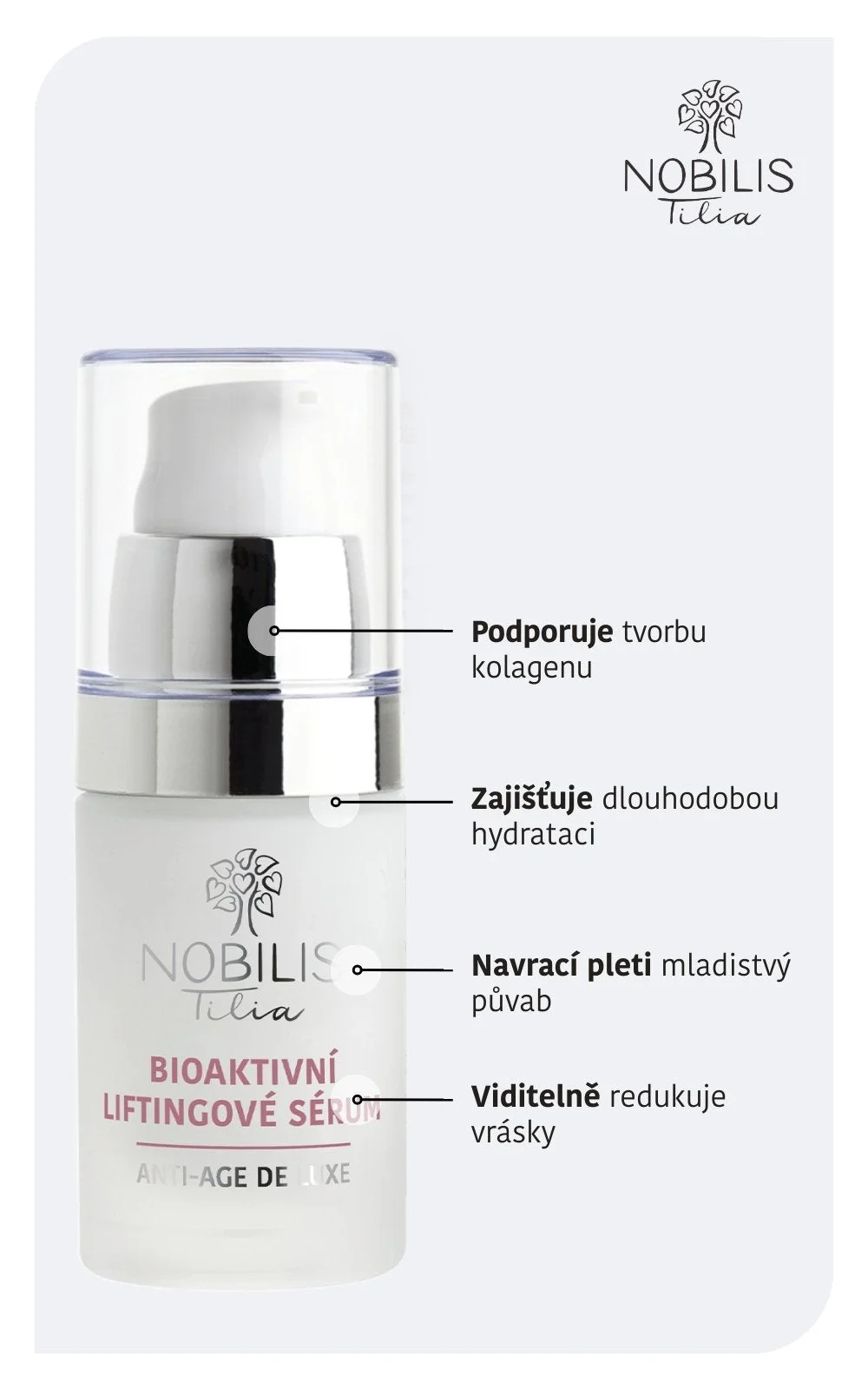 Nobilis Tilia Bioaktivní liftingové sérum (15 ml) - pro zralou pleť a pigmentové skvrny