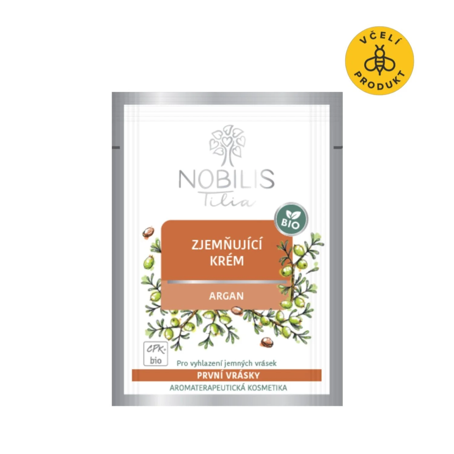Nobilis Tilia Zjemňující krém Argan BIO 2 ml - vzorek - exp. 06/2026 - extra porce vitality