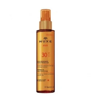 Nuxe Sun bronzující olej na opalování na obličej a tělo SPF 30