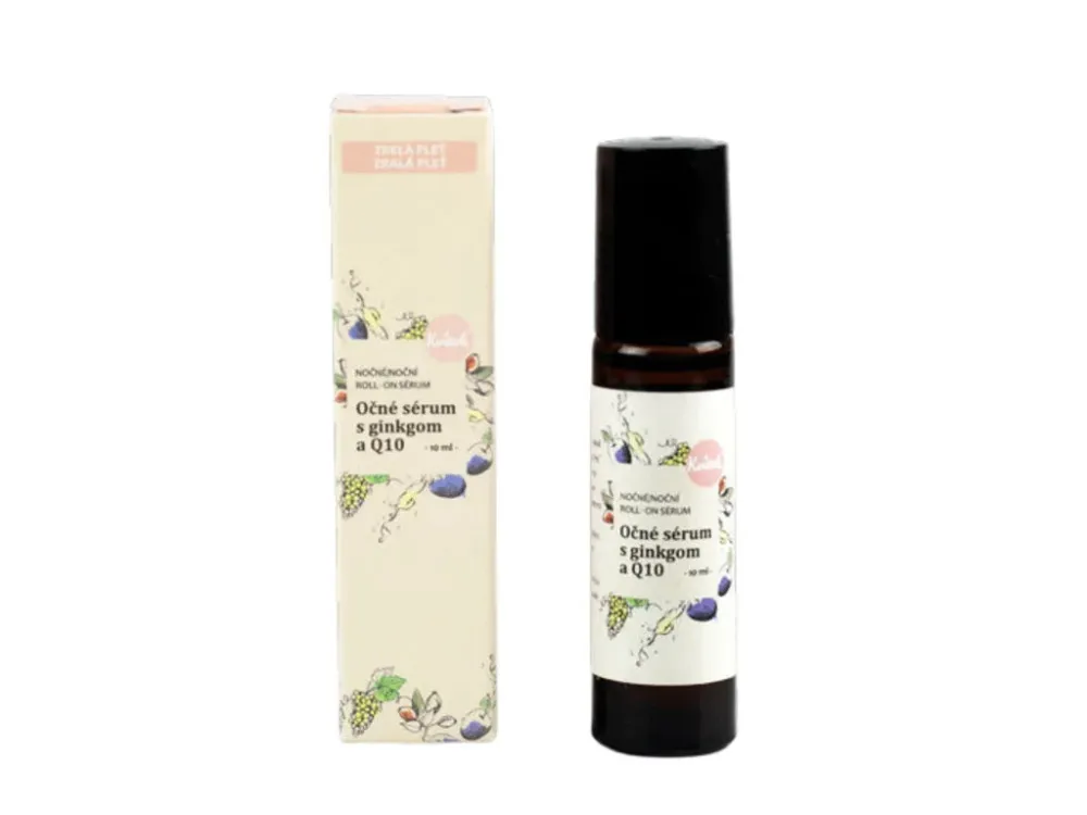 Kvitok Oční Sérum s Ginkgem a Q10 – Noční 10 ml Roll-on