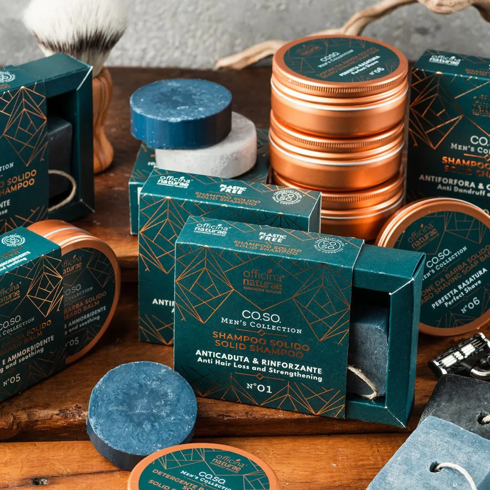 Officina Naturae 2v1 Pánský tuhý sprchový šampon na vlasy i tělo N°03 (50 g)
