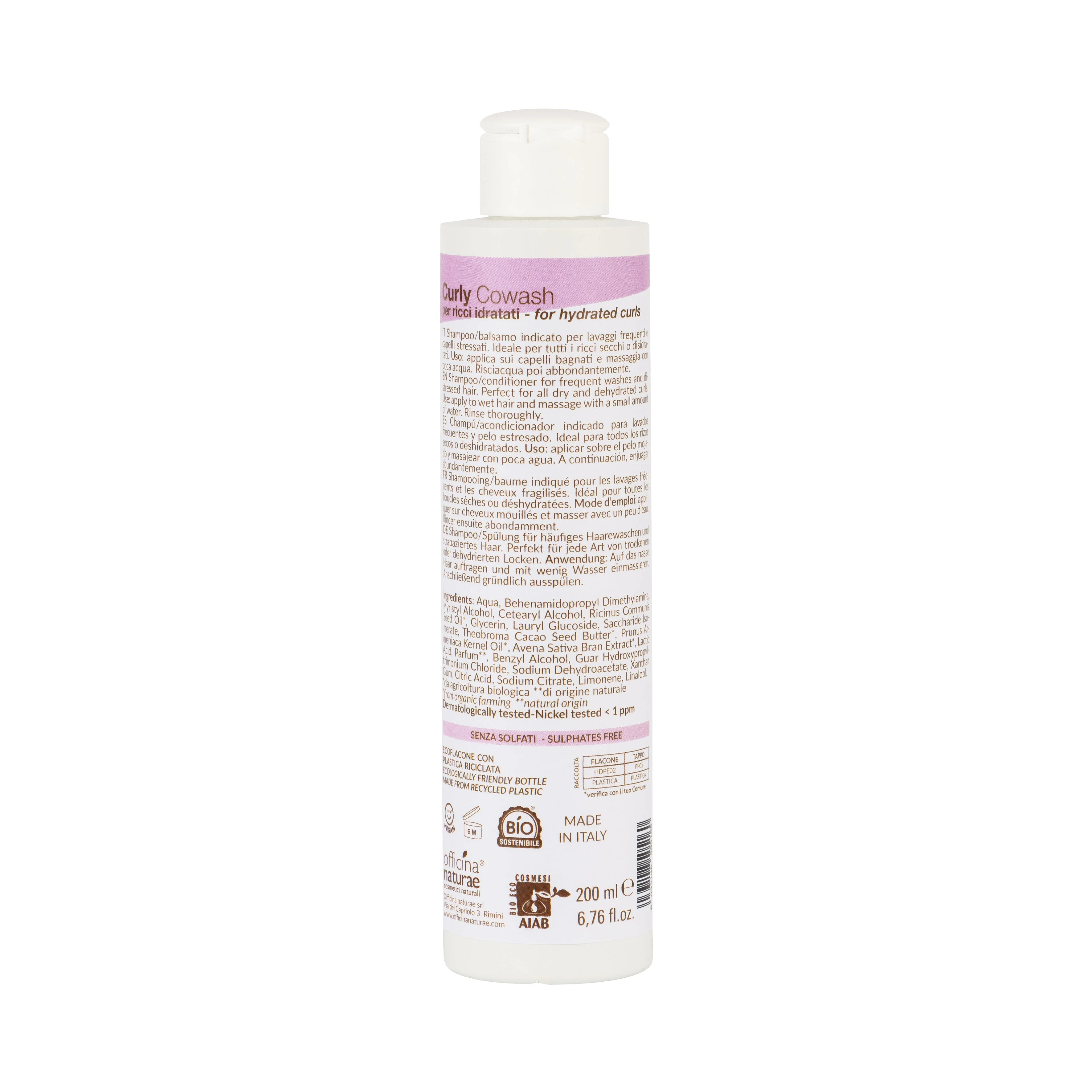 Officina Naturae Hydratační cowash pro kudrnaté vlasy (200 ml) - pro hebké, lesklé a snadno upravitelné vlasy