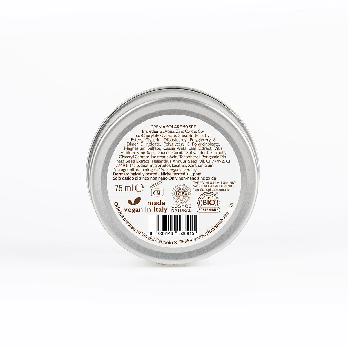 Officina Naturae Opalovací krém SPF 50 v plechové dóze (75 ml) - bez parfemace