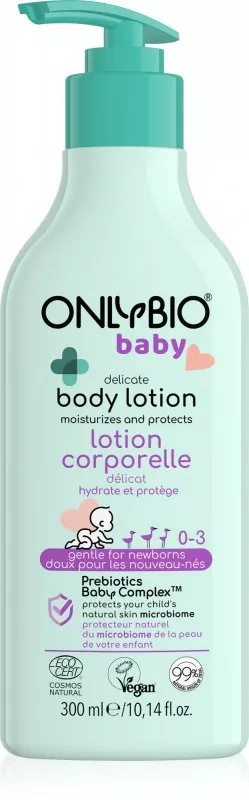 OnlyBio Jemné tělové mléko pro děti (300 ml) - pro novorozeňátka i větší děti