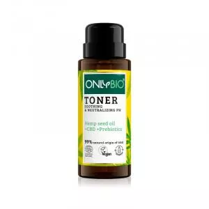 OnlyBio Zklidňující tonikum pro citlivou pleť s konopím a CBD olejem (300 ml)