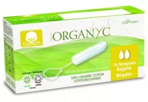 Organyc Tampony Regular (16 ks) - 100% z biobavlny, 2 kapičky