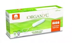 Organyc Tampony Super Plus (16 ks) - 100% z biobavlny, 4 kapičky