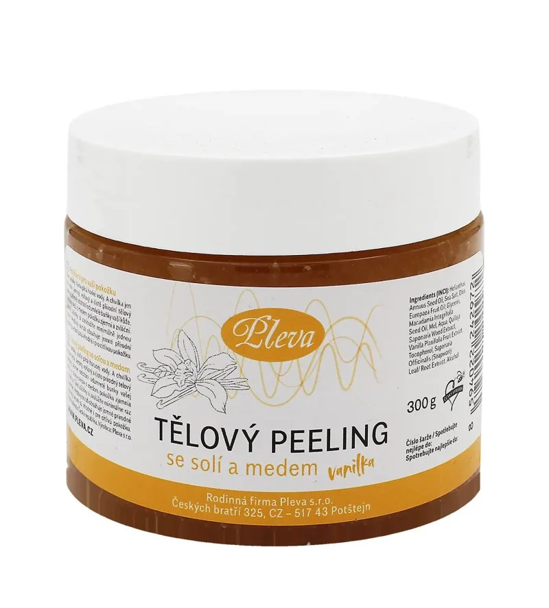 Exfoliating Body Scrub with Honey and Salt (Vanilla) tělový peeling se solí a medem (vanilka) 300 g