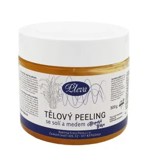 Pleva Exfoliating Body Scrub with Honey and Salt (Lemongrass) tělový peeling se solí a medem (citronová tráva) 300 g