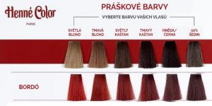 Prášková barva na vlasy 100g Bordó