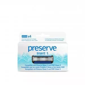 Preserve Náhradní břity k holicímu strojku Shave 5 (4 ks)