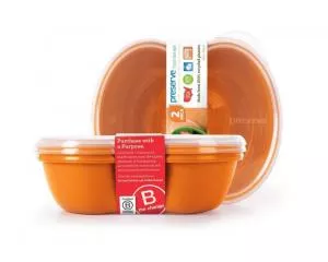 Preserve Svačinový box (2 ks) - oranžový - ze 100% recyklovaného plastu