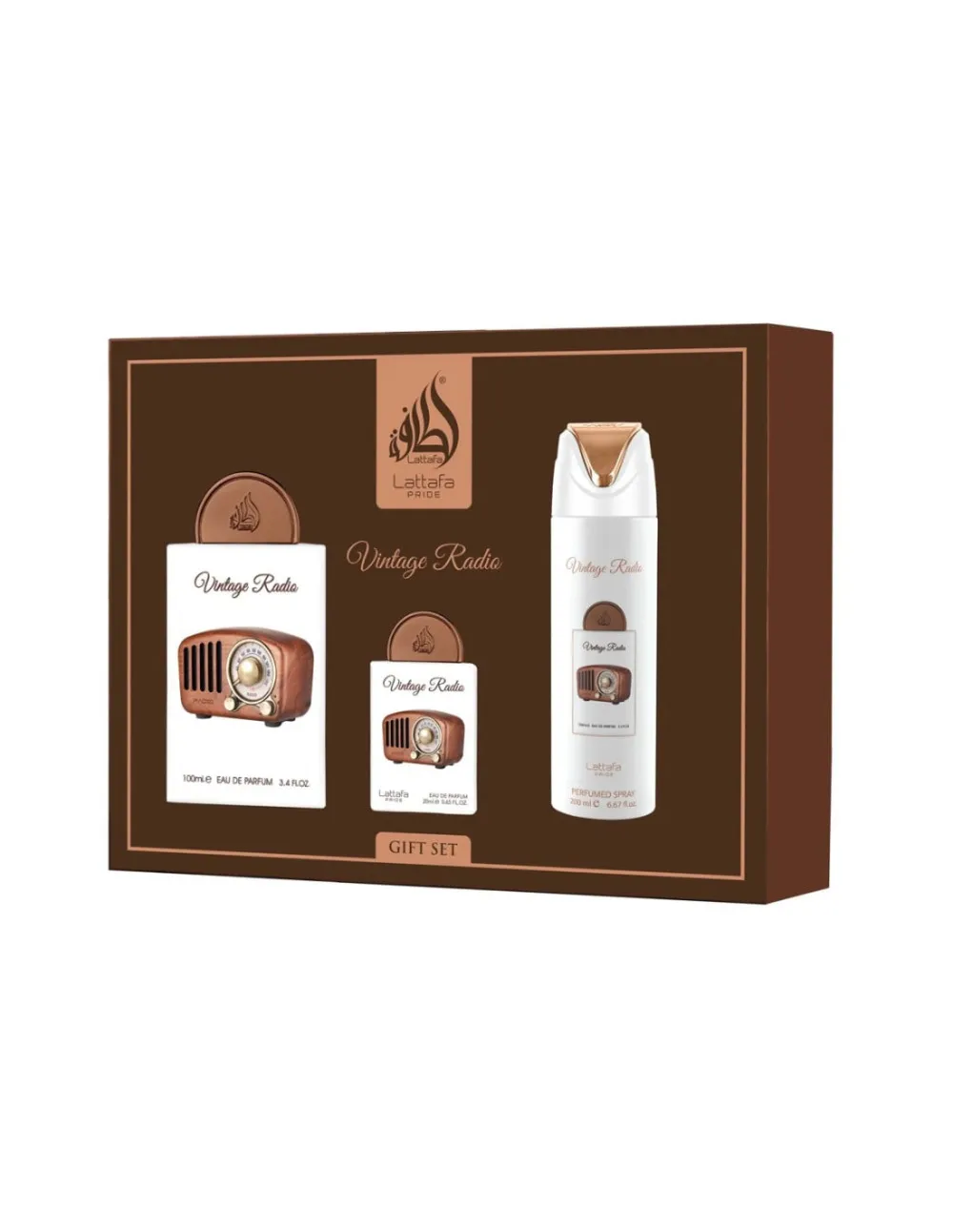 Pride Vintage Radio EDP 100 ml + EDP 20 ml + tělový sprej 200 ml UNISEX 1 ks
