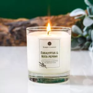 Kimmy Candles Přírodní svíčka Eukalyptus & Máta peprná