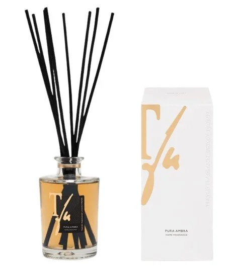 AMBRA STICKS 250 ml VŮNĚ DO INTERIÉRU (včetně 10 černých bambusových tyčinek o délce 30 cm)