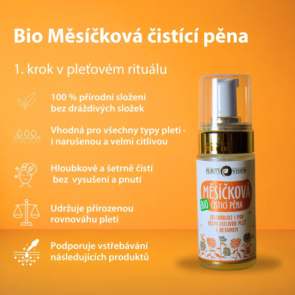 Purity Vision Měsíčková čisticí pěna (90 ml) - i pro velmi citlivou pleť