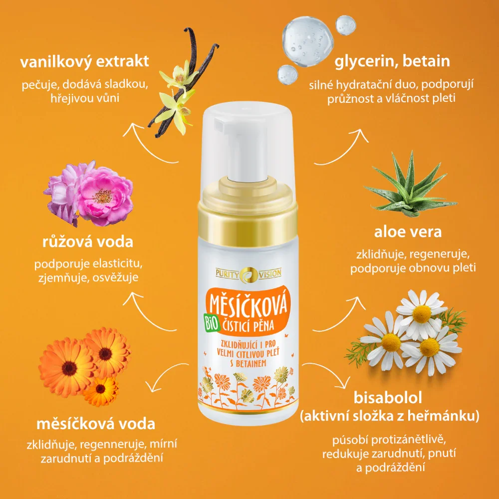 Purity Vision Měsíčková čisticí pěna (90 ml) - i pro velmi citlivou pleť