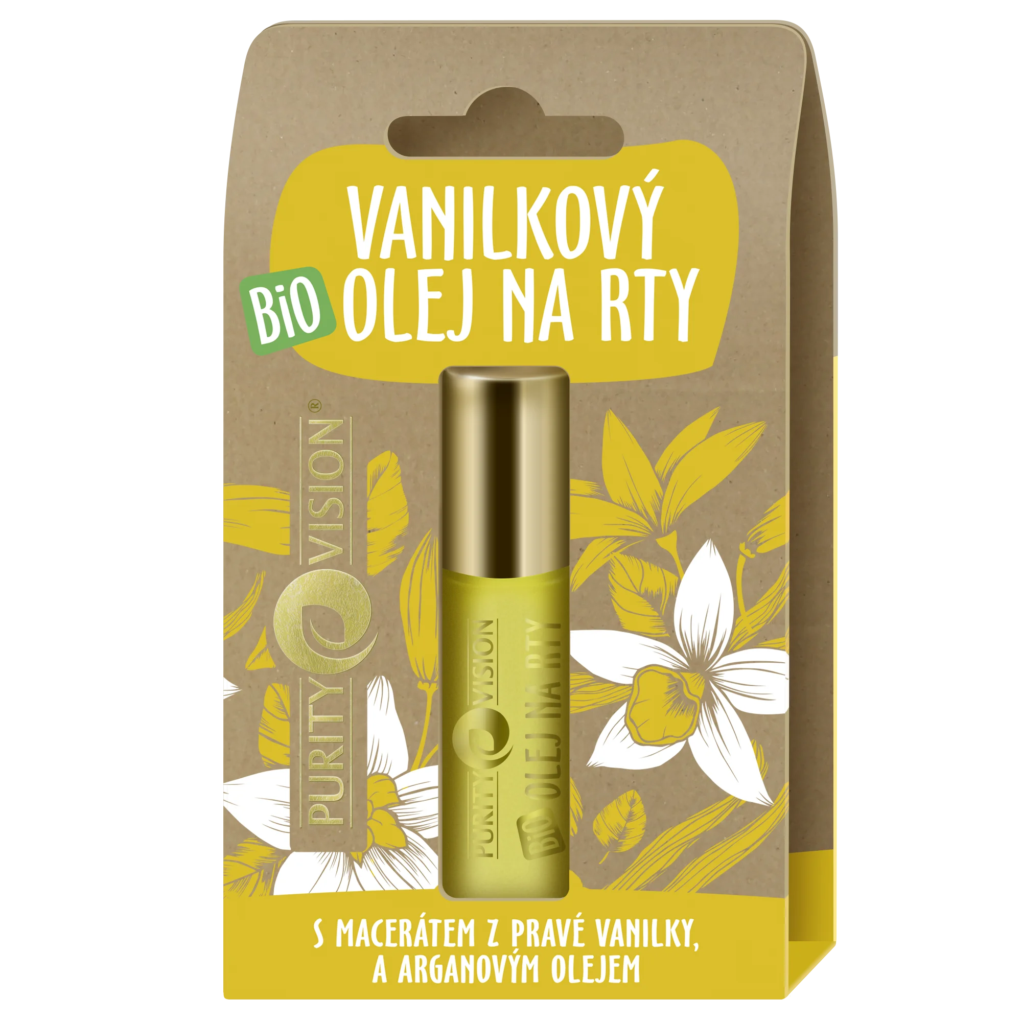 Purity Vision Vanilkový olej na rty BIO (10 ml) - voňavá pomoc vysušeným rtům