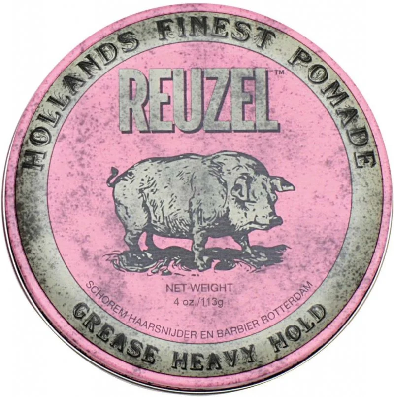 Styling Pink Pomade Grease Heavy Hold pomáda na vlasy se středním zpevněním a leskem 113g pro muže