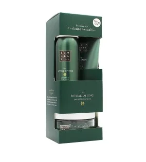 Rituals The Ritual of Jing dárková sada sprchový gel 50 ml + tělový peeling 125 g + tělový krém