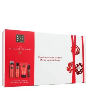 Rituals The Ritual of Ayurveda dárková sada sprchový gel 50 ml + sprchový olej 75 ml + tělový krém 70 ml + tělová mlha