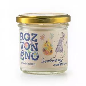 Rozvoněno Vonná svíčka - Svobodný nádech (130 ml) - s vůní borovice lesní