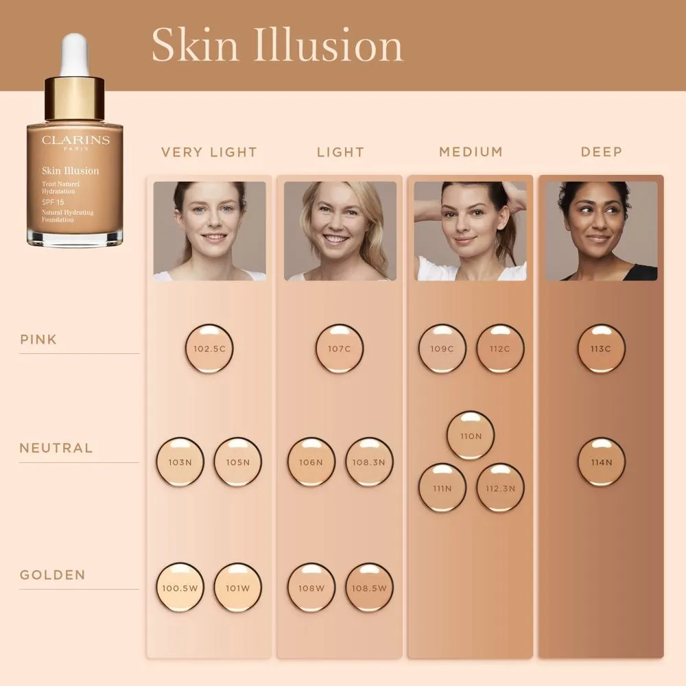 Skin Illusion Natural Hydrating Foundation SPF 15 (107C) 30 ml