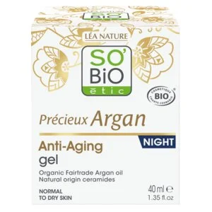 SO’BiO étic Anti-age Precieux Argan Gel noční BIO (50 ml) - regeneruje a vyhlazuje pleť