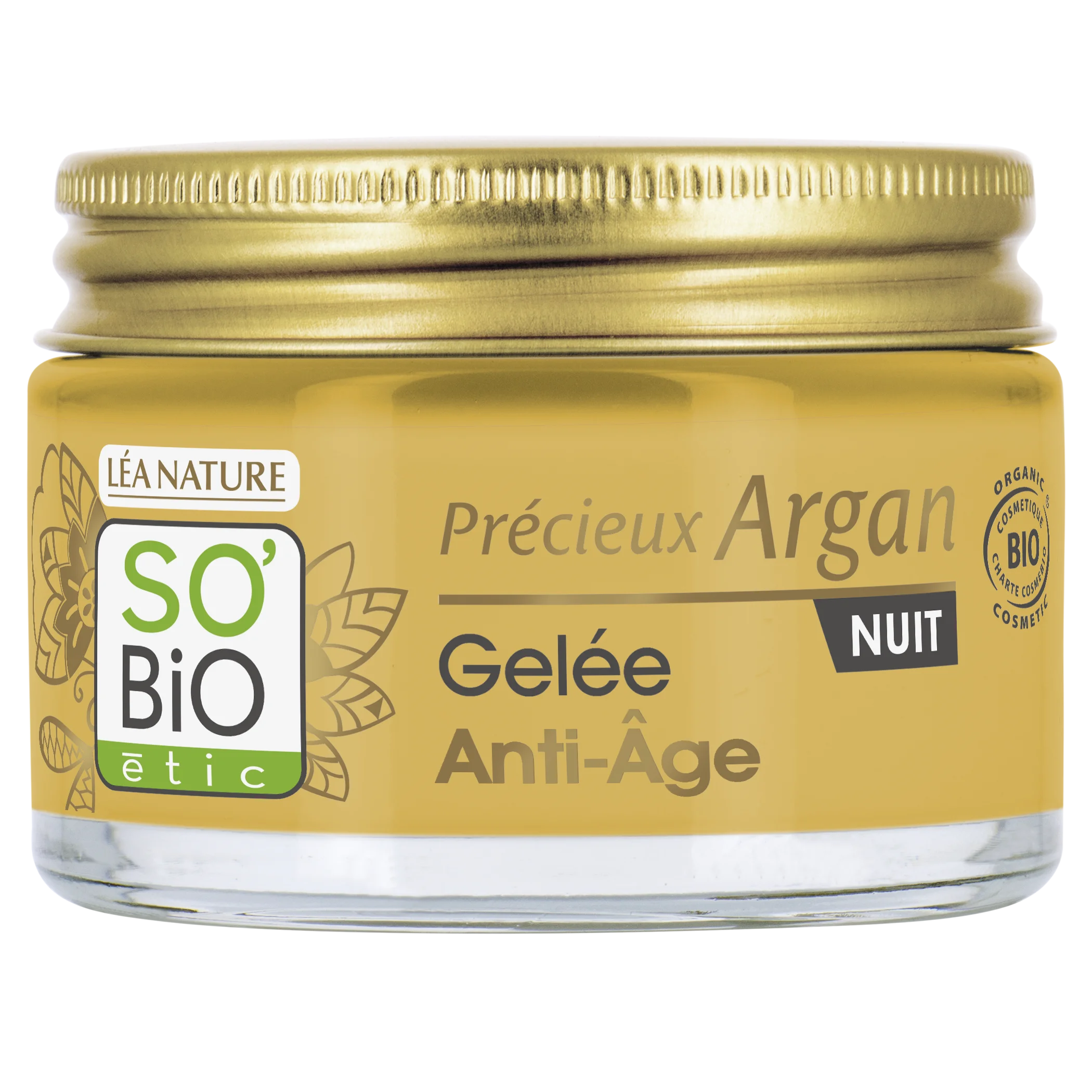 SO’BiO étic Anti-age Precieux Argan Gel noční BIO (50 ml) - regeneruje a vyhlazuje pleť