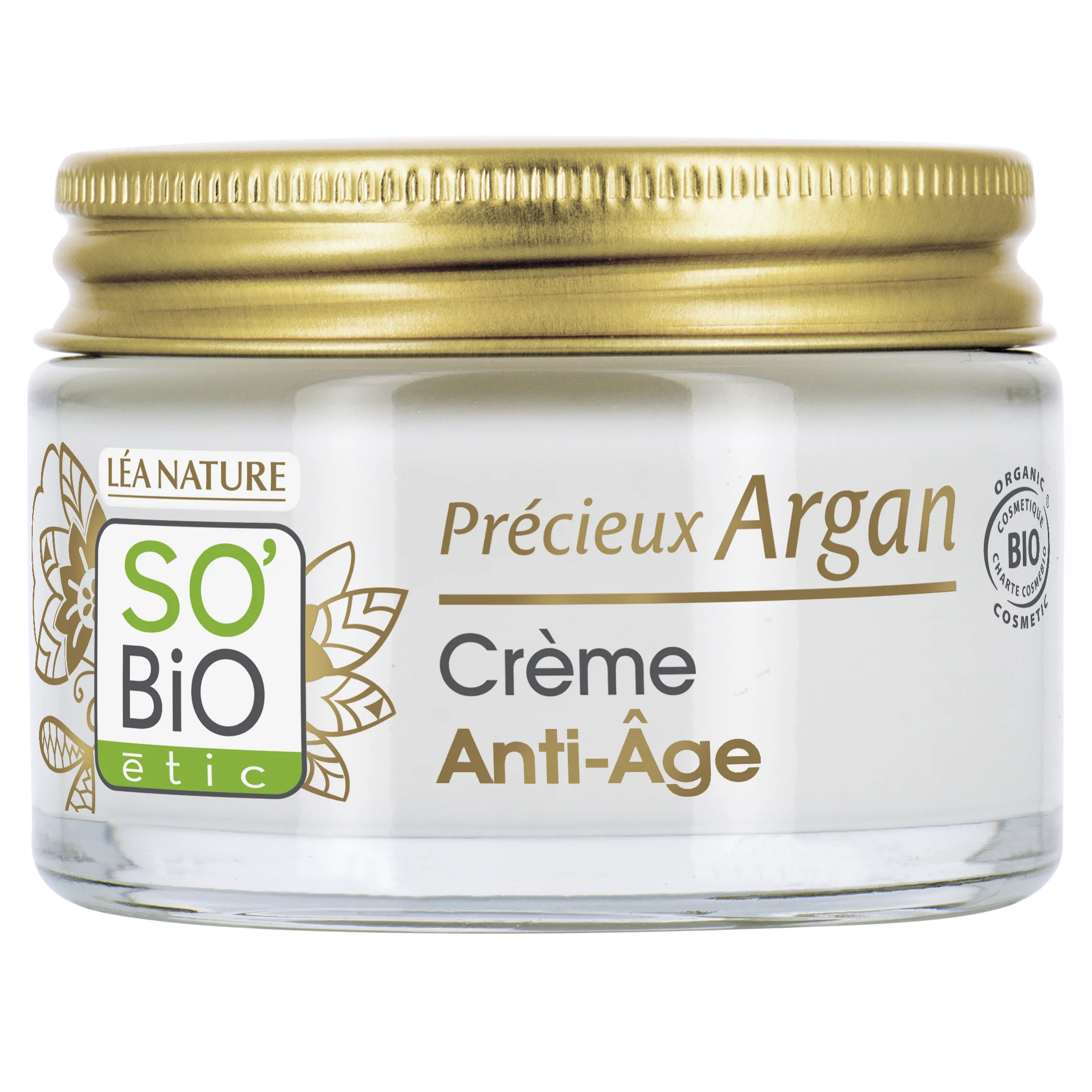 SO’BiO étic Anti-age Precieux Argan Krém denní BIO (50 ml) - hydratuje, zpevňuje a rozjasňuje pleť