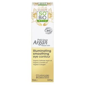 SO’BiO étic Anti-Age Precieux Argan Péče o oční okolí vyhlazující GOLD BIO (15 ml) - ideální pro zralou pleť
