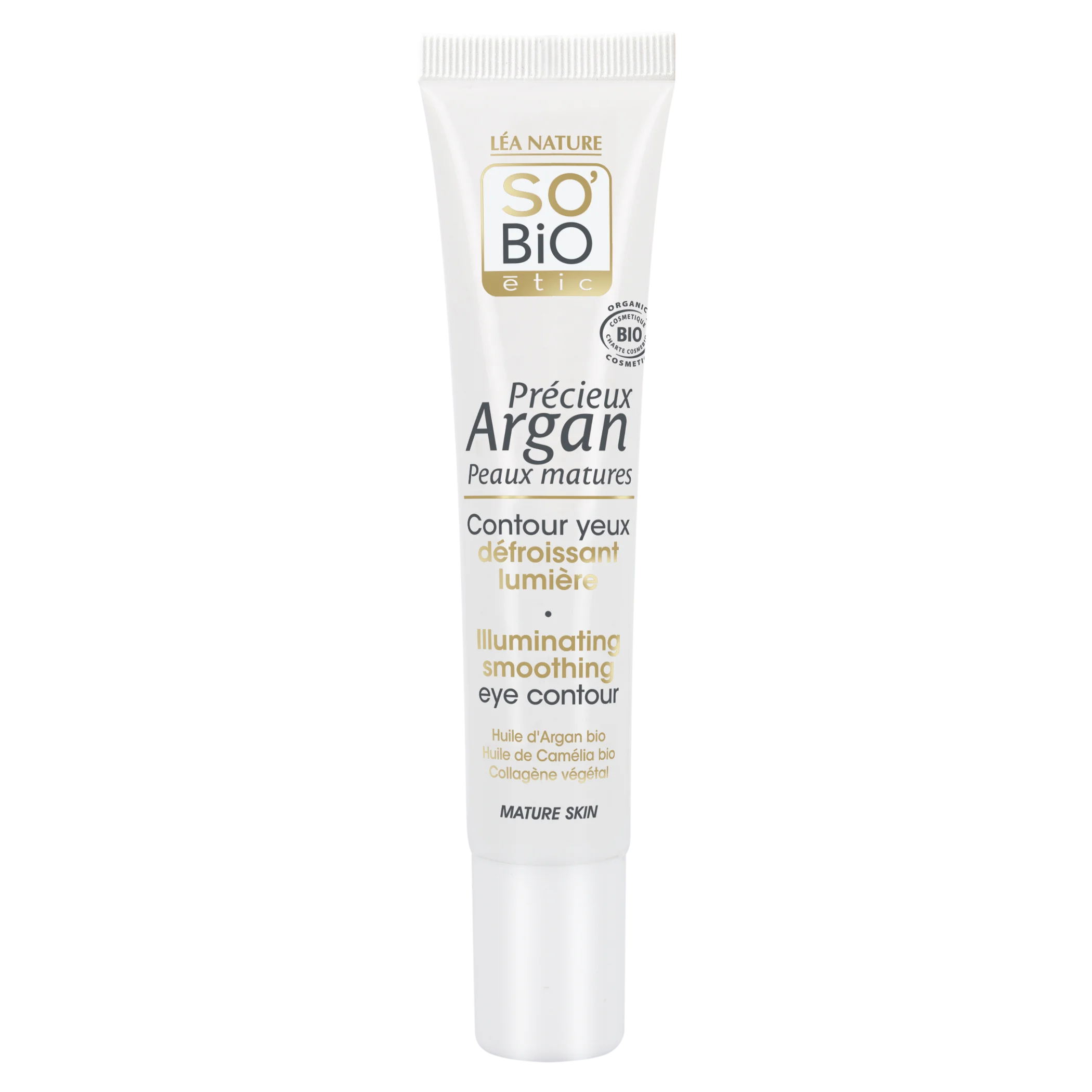 SO’BiO étic Anti-Age Precieux Argan Péče o oční okolí vyhlazující GOLD BIO (15 ml) - ideální pro zralou pleť
