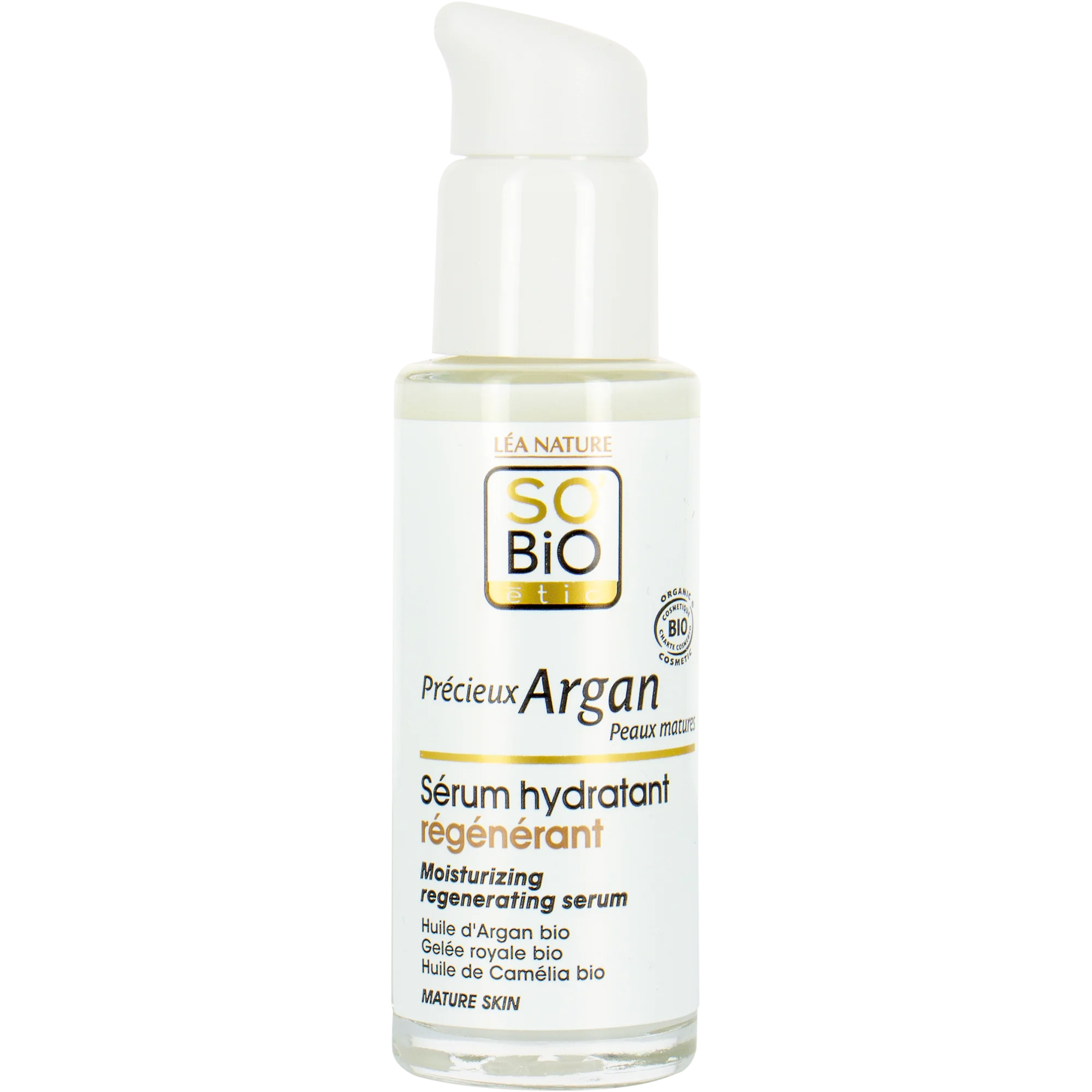 SO’BiO étic Anti-Age Precieux Argan Sérum hydratační a regenerační GOLD BIO (30 ml) - s kyselinou hyaluronovou