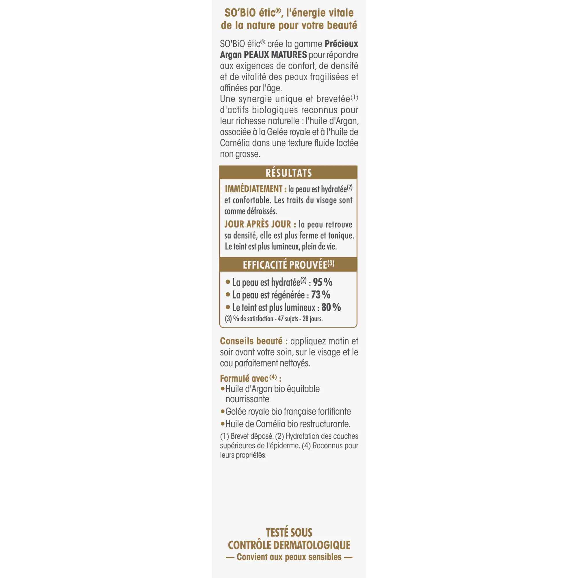 SO’BiO étic Anti-Age Precieux Argan Sérum hydratační a regenerační GOLD BIO (30 ml) - s kyselinou hyaluronovou