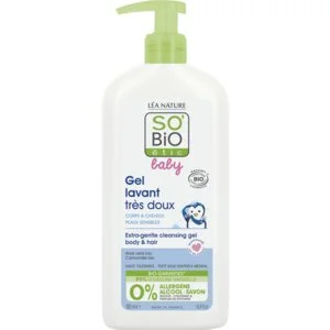SO’BiO étic BABY Gel mycí pro děti - extra jemný na tělo i vlasy BIO (500 ml) - nepálí v očích