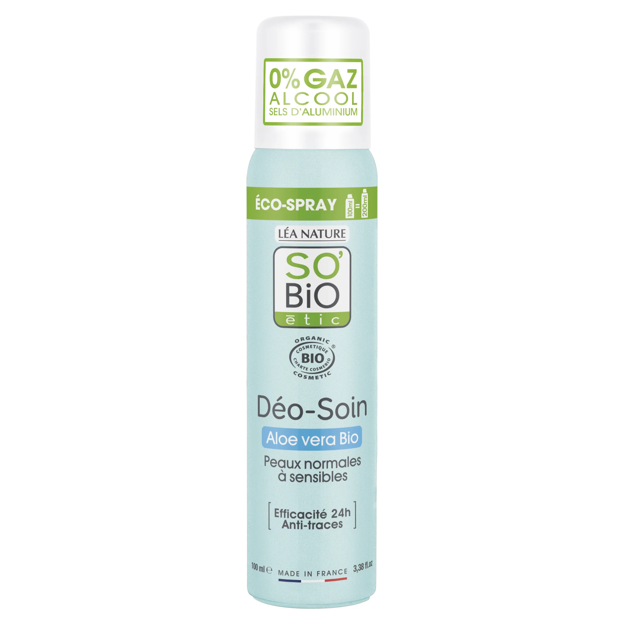 SO’BiO étic Deodorant přírodní ECO SPRAY 24h - Aloe vera BIO (100 ml) - účinný až 24 hodin
