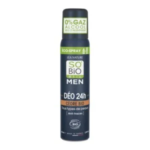 SO’BiO étic Deodorant přírodní ECO SPRAY 24h MEN - cedr BIO (100 ml) - účinný až 24 hodin