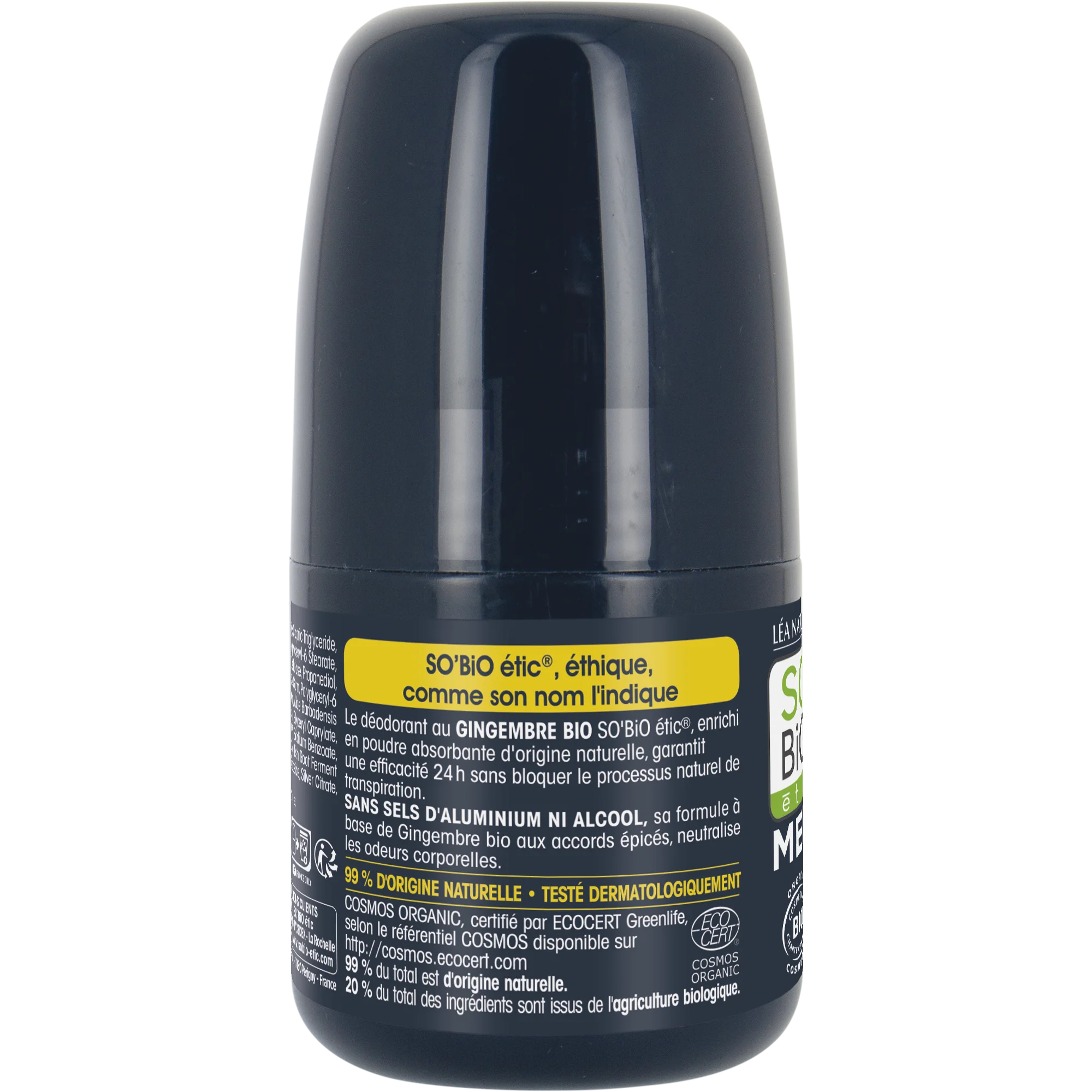 SO’BiO étic Deodorant roll-on 24h MEN - zázvor BIO (50 ml) - účinný až 24 hodin